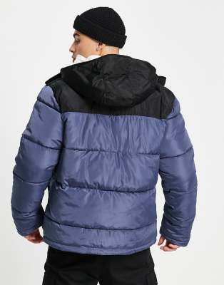 new look blue puffer