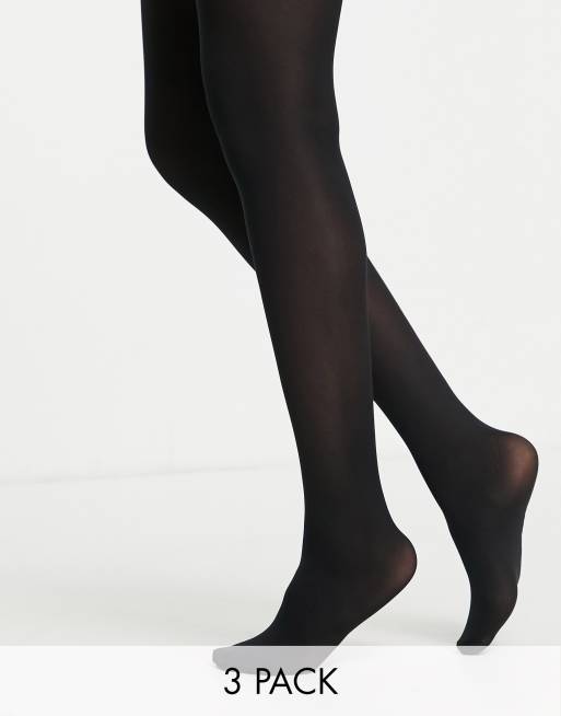 New Look - Confezione da 3 collant opachi 40 denari neri