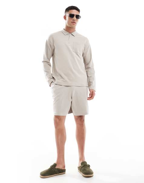 New Look - Coordinato color pietra con polo e pantaloncini - view 1