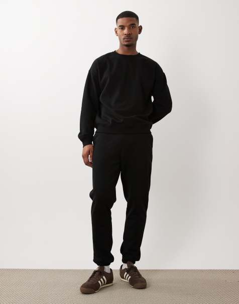 New Look - Coordinato nero con joggers e felpa oversize - view 1