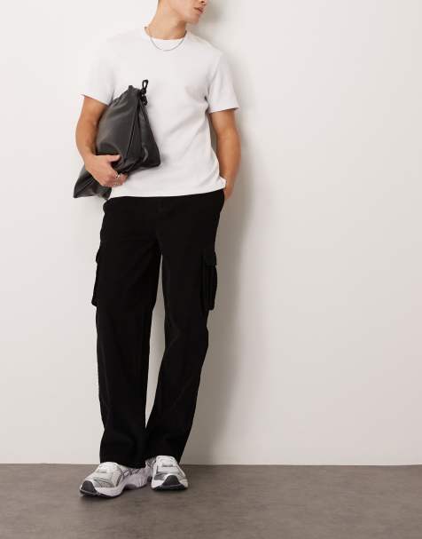 New Look cord cargo pants in black - view 1