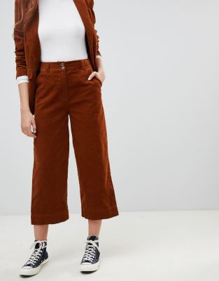 corduroy cropped trousers
