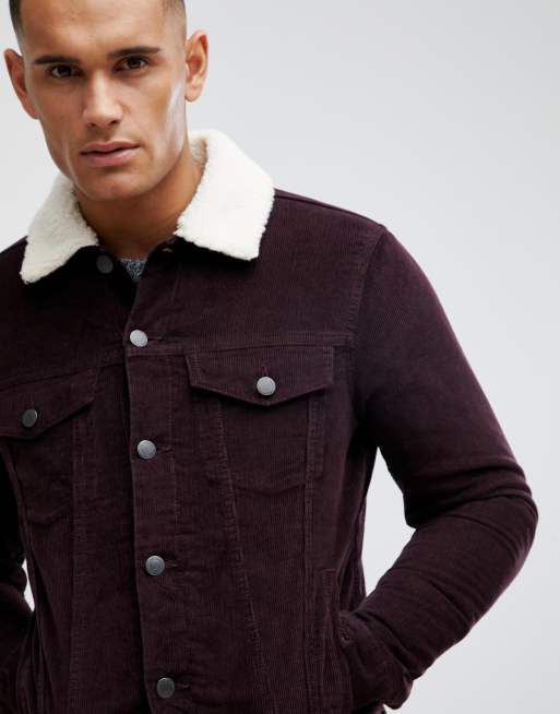 Maroon corduroy hotsell jacket mens