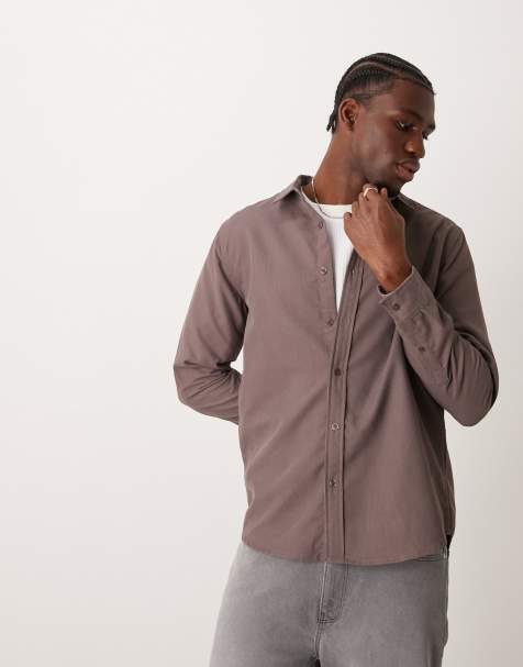 New Look - Corduroy overhemd in middenbruin - view 1