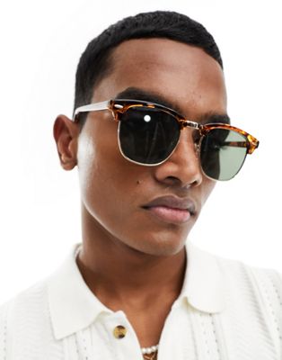 New Look core club patterned sunglasses in brown