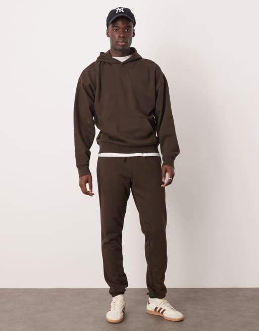 New Look - Core - Coordinato con joggers marrone scuro
