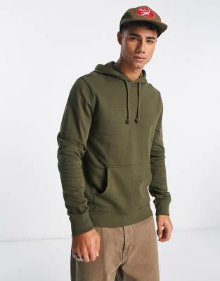 New Look Core Hoodie In Khaki-green