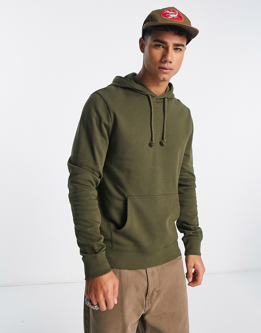New Look core hoodie in khaki-Green