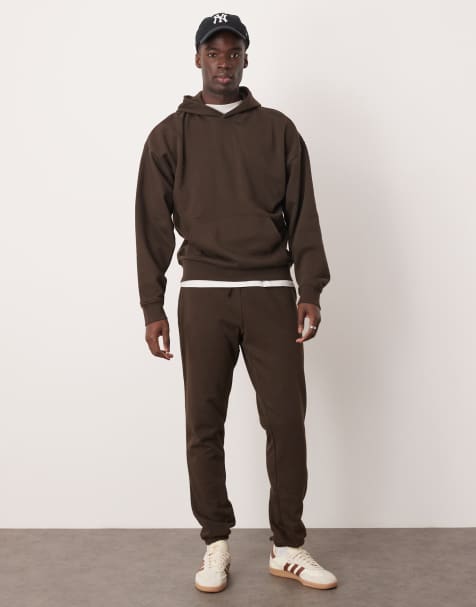 New Look - Core - Joggingbroek in donkerbruin, deel van co-ord set - view 1