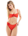 [New Look] New Look corsage bikini bottoms in red 18 Bright red