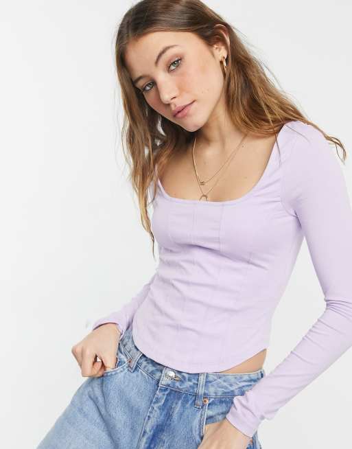 Lilac long hot sale sleeve top