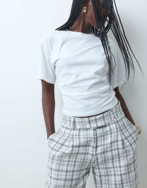 New Look corset T-shirt i hvid - view 1