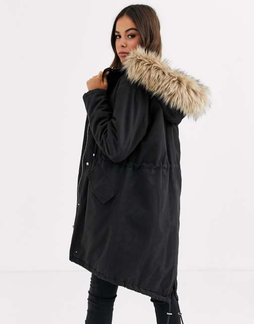 Asos shop black parka