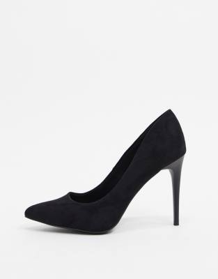 asos black court shoes