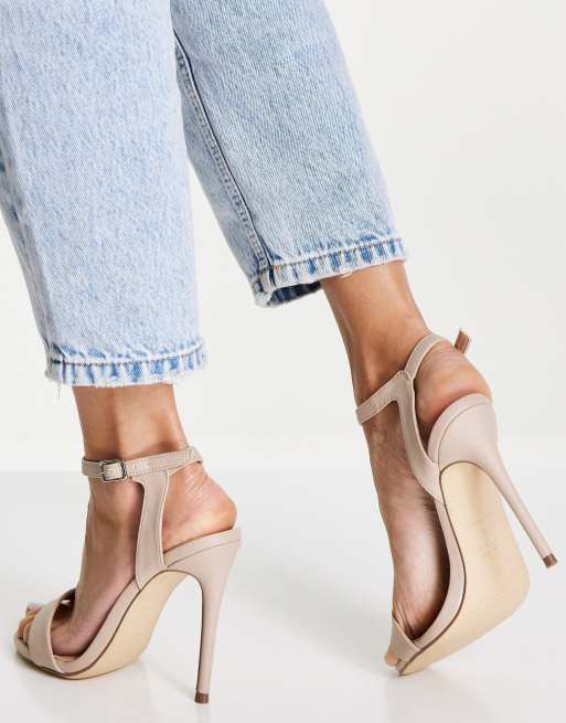 Cream store stiletto sandals