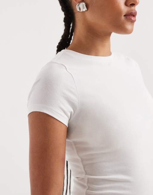 New Look crew neck bodysuit in white, 2 of 4