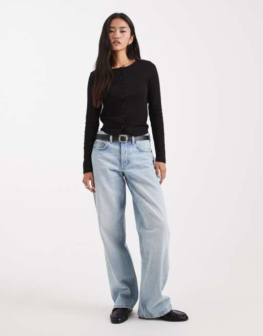 New Look crew neck cardigan in black, 2 of 4