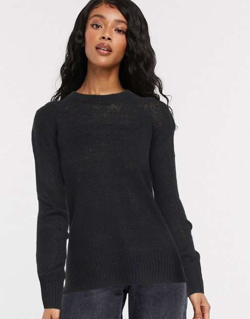 New Look crew neck jumper in black | ASOS