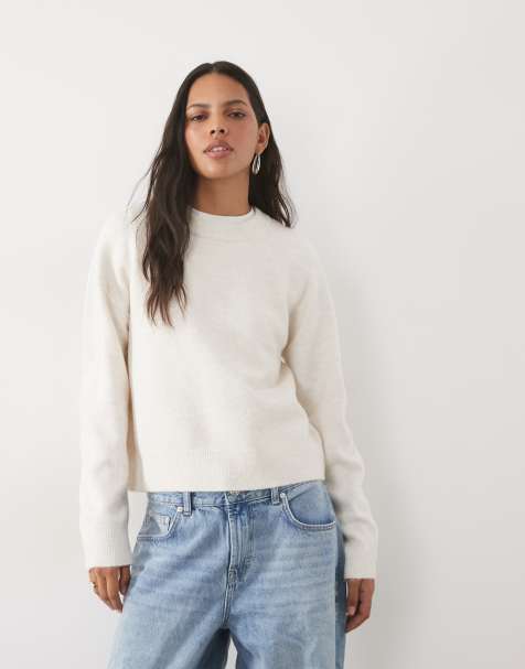 New Look crew neck jumper in cream - view 1