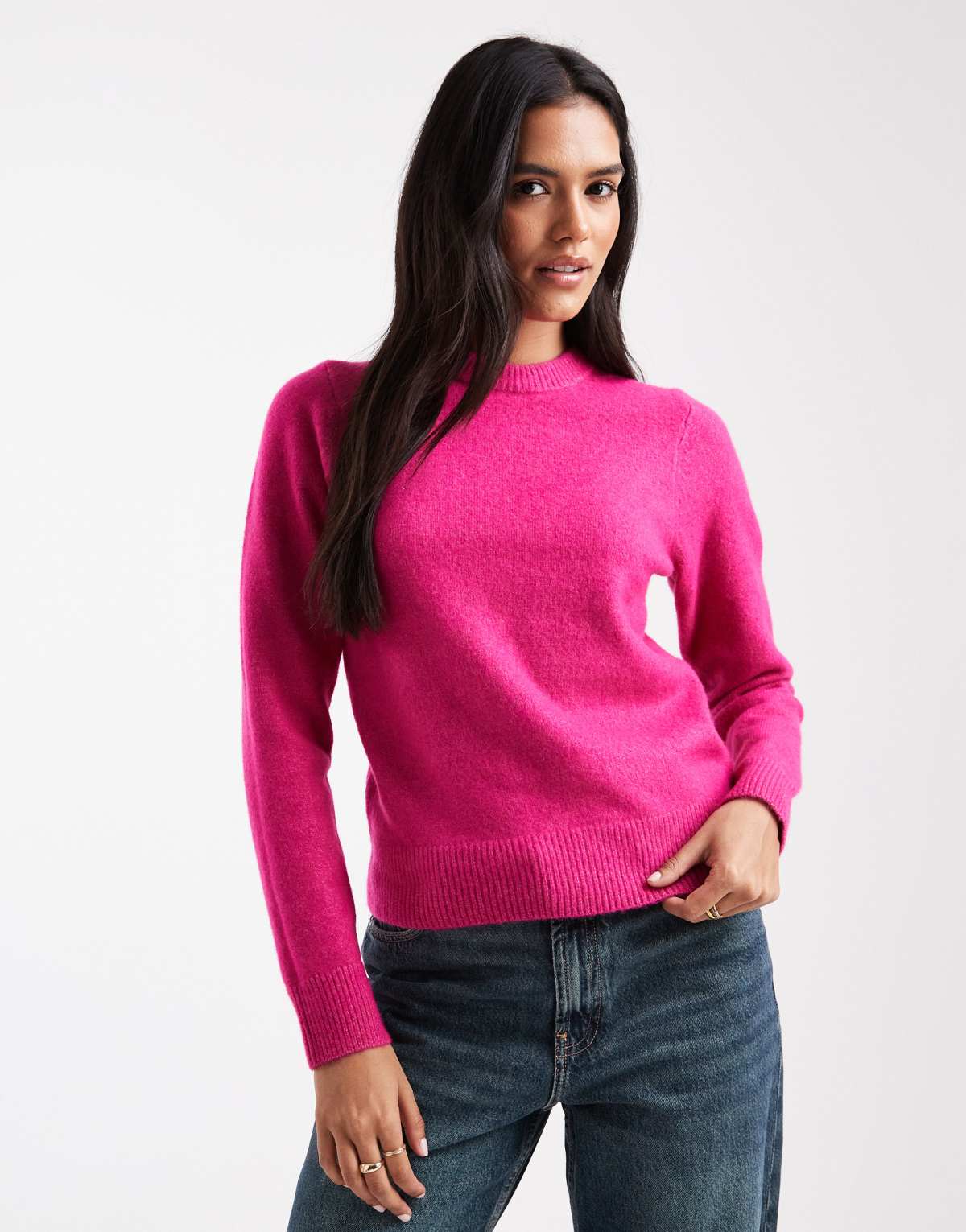New Look crew neck jumper in pink