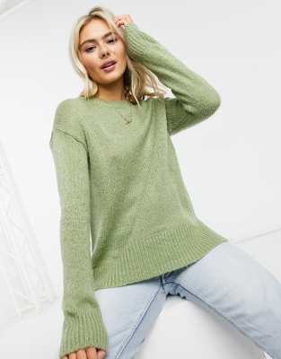 new look green jumper