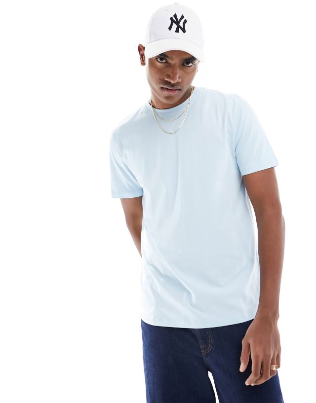 New Look - crew neck regular fit t-shirt in bright blue