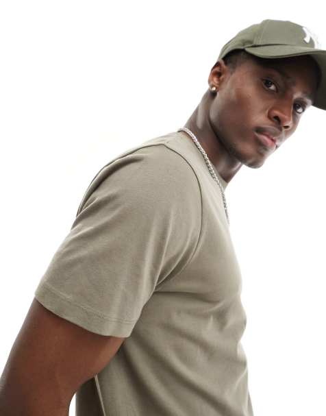 New Look crew neck regular fit t-shirt in khaki - view 1