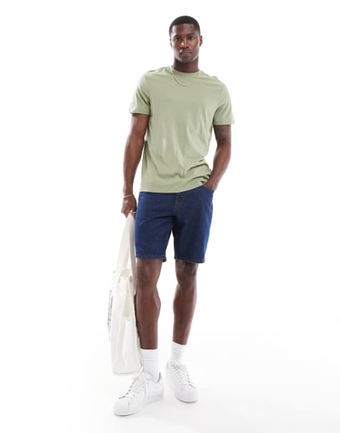 New Look crew neck regular fit t-shirt in light khaki - view 1