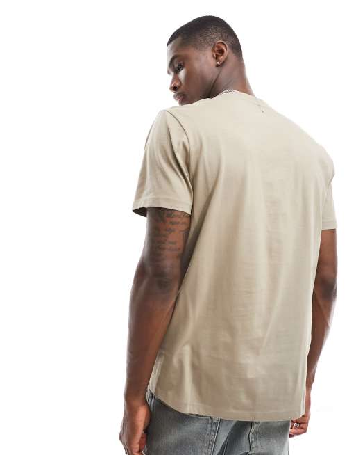 New Look crew neck regular fit t-shirt in stone, 4 of 4