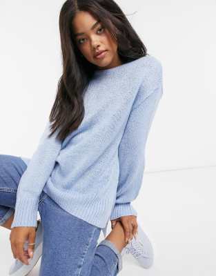 baby blue crew neck sweater