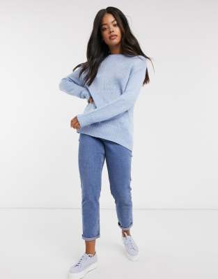 baby blue crew neck sweater