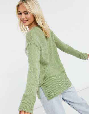 new look green jumper