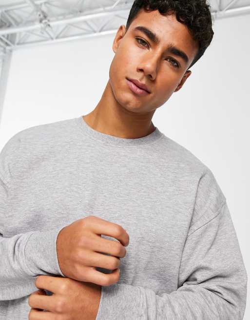 New Look crew neck sweatshirt in gray