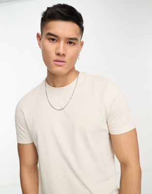 New Look crew neck t-shirt in oatmeal - ASOS Price Checker
