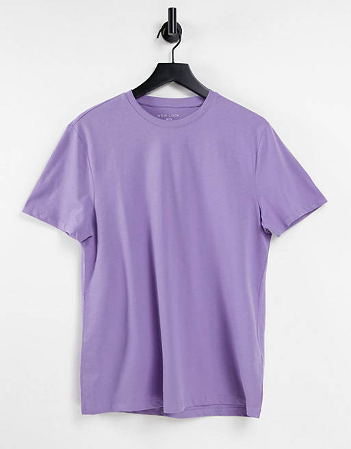 New Look crew neck t-shirt in purple