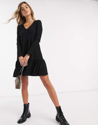 new look black smock dress