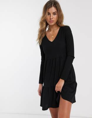 new look black smock dress