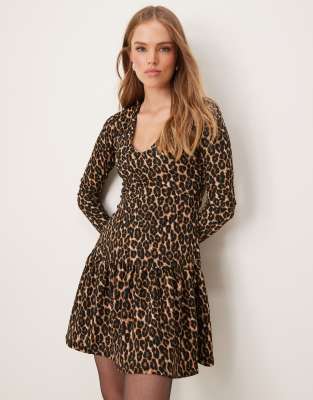 New Look Crinkle Mini Dress In Leopard Print - Asos Mini Dress New In 29th October 2024