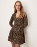 ASOS DESIGN Cristina western fringed knee boots in black