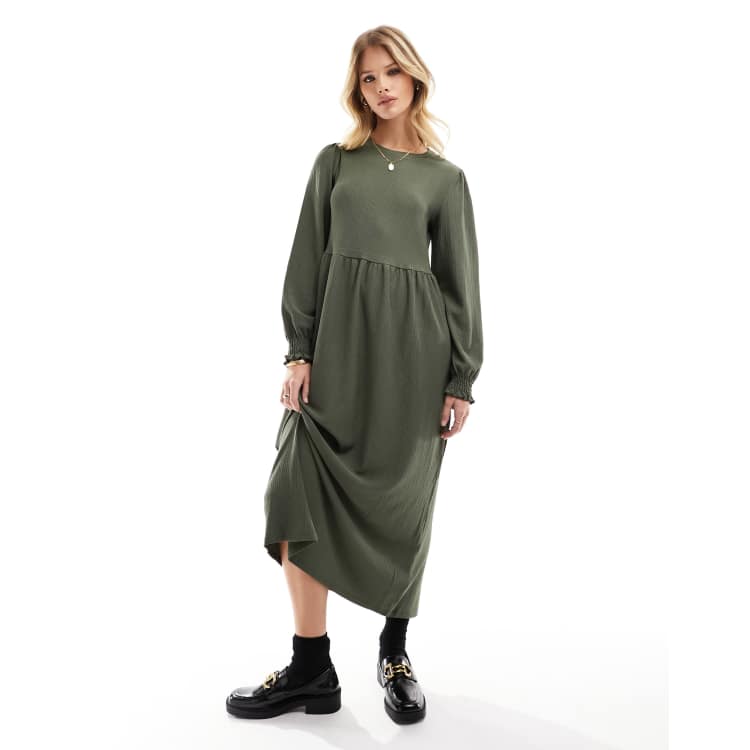 New look clearance khaki midi dress