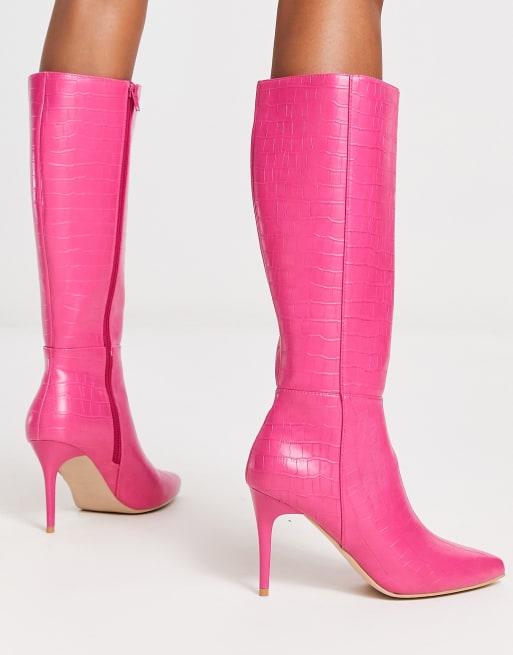 Pink boots new on sale look