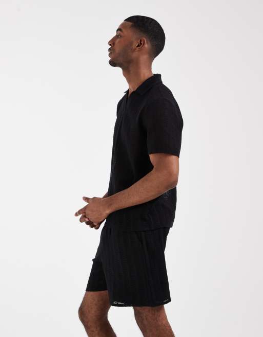 New Look crochet shorts in black (part of a set), 3 of 5