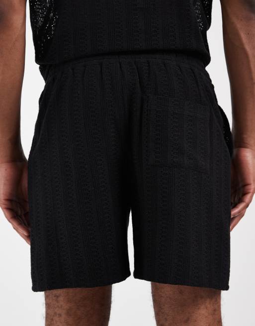 New Look crochet shorts in black (part of a set), 4 of 5