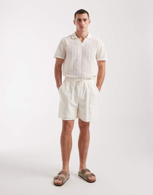 New Look crochet shorts in cream (part of a set), 2 of 5