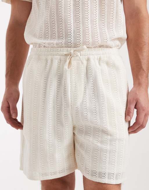 New Look crochet shorts in cream (part of a set), 5 of 5