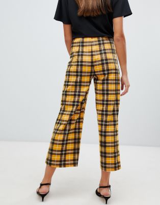 mustard plaid pants