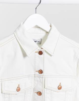 new look white denim jacket