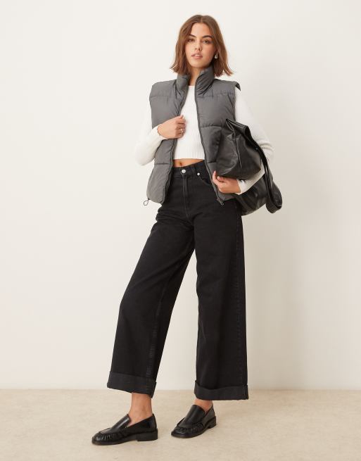 Gilet Long Femme Rayé Pêche/Gris New Look Taille 10 UK - Occasion Très Bon État