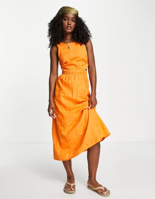 New look yellow midi hot sale dress