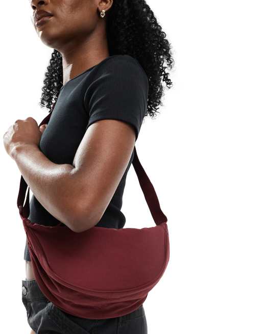 New Look cross body bag in burgundy